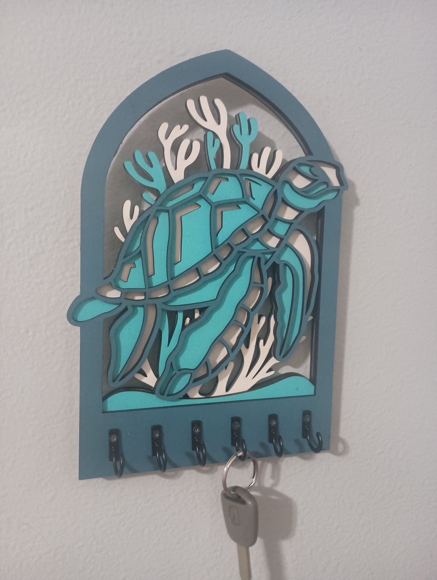 Handcrafted Wooden Turtle Key Holder