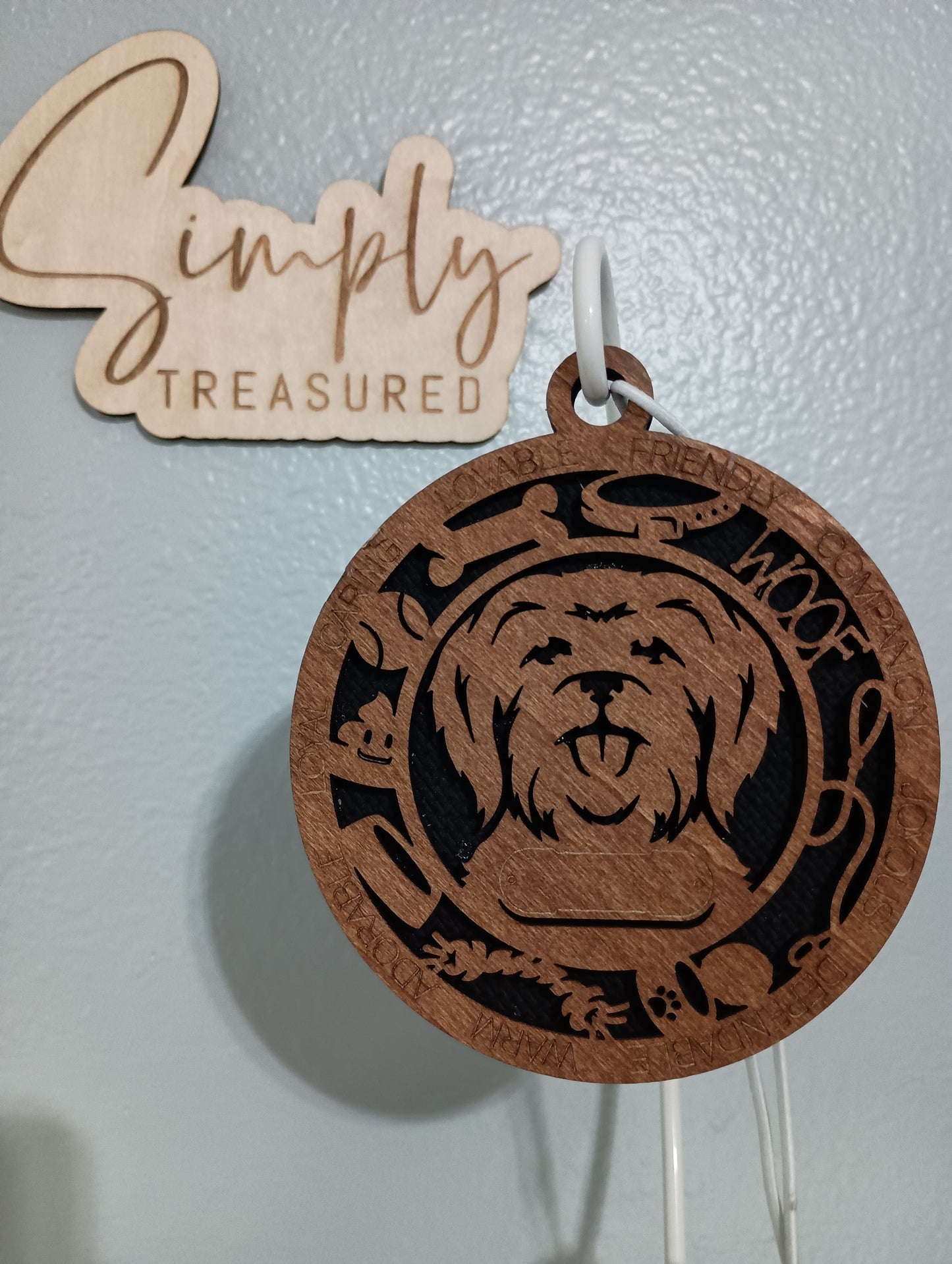 Maltese V2(short-haired) Dog Car Charm Air Freshener