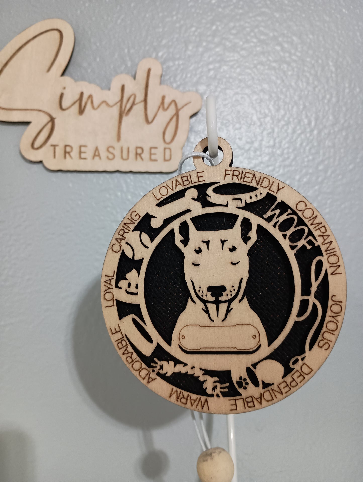 Bull Terrier Dog Car Charm Air Freshener