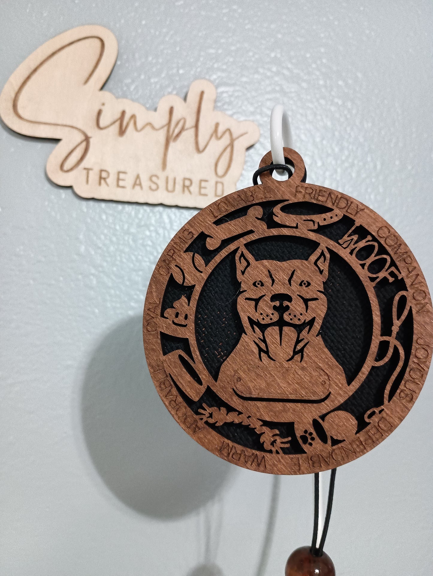 Pitbull(cropped) Dog Car Charm Air Freshener