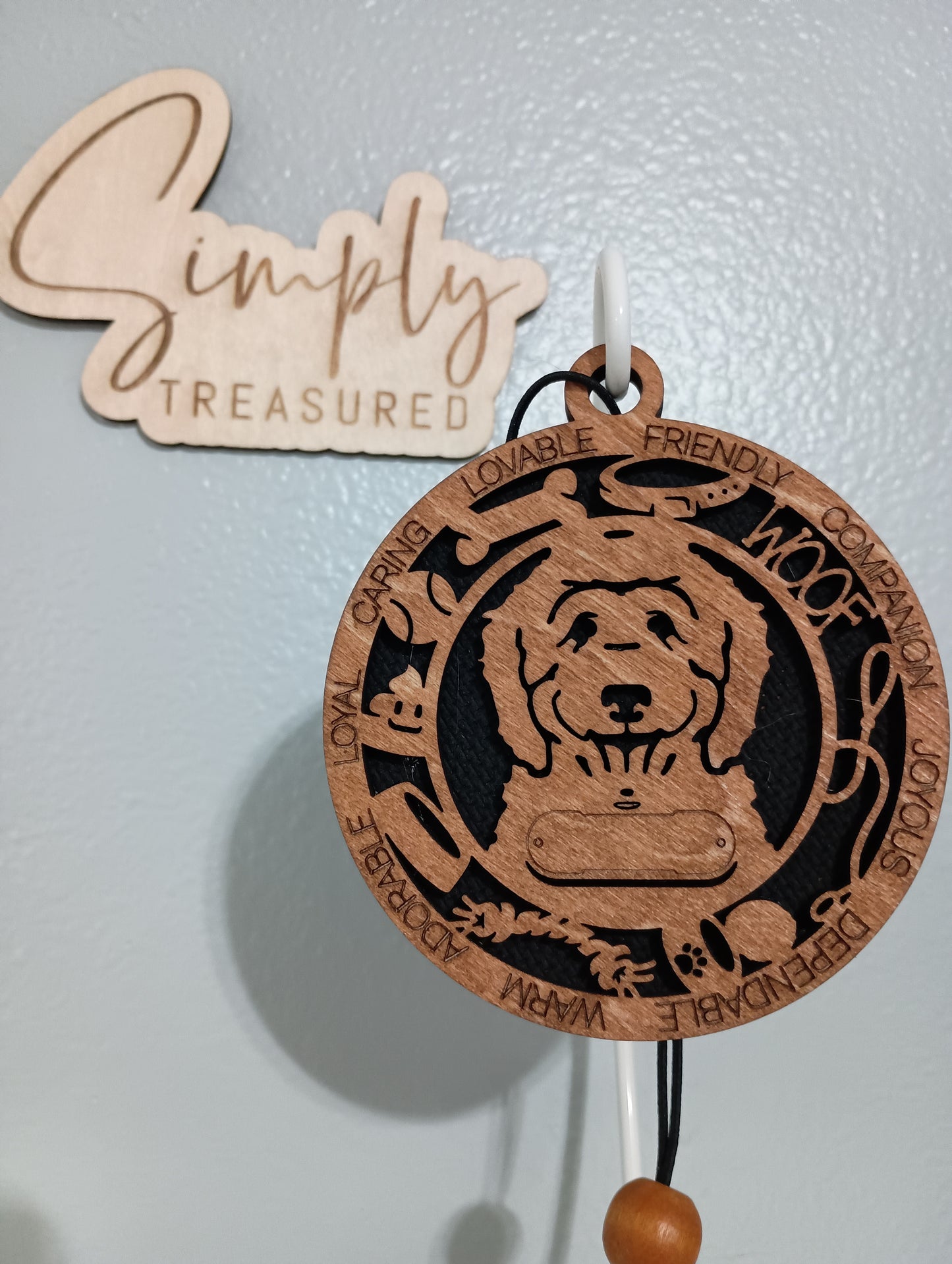 Labradoodle 1 Dog Car Charm Air Freshener