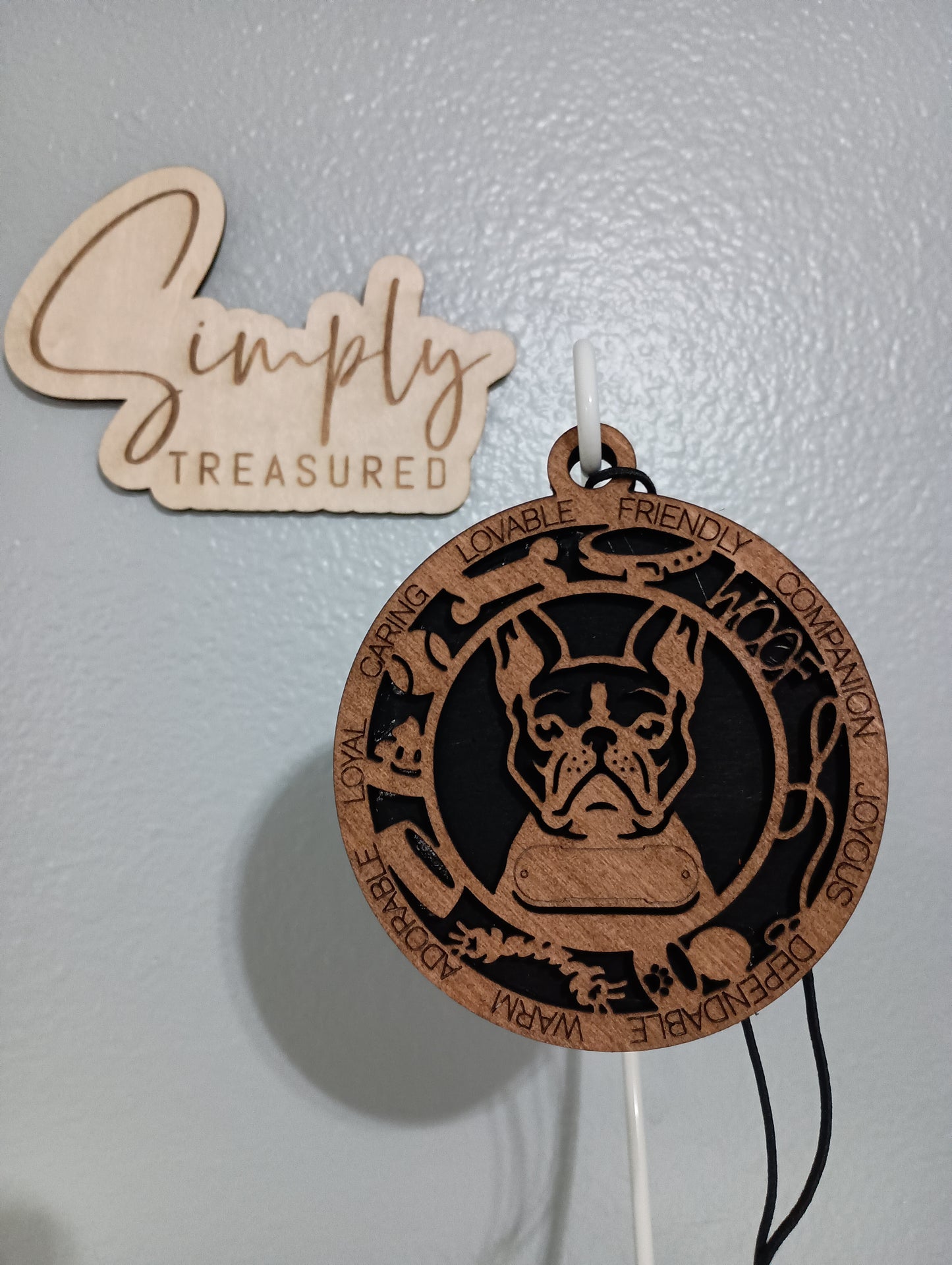 Boston Terrier Dog Car Charm Air Freshener