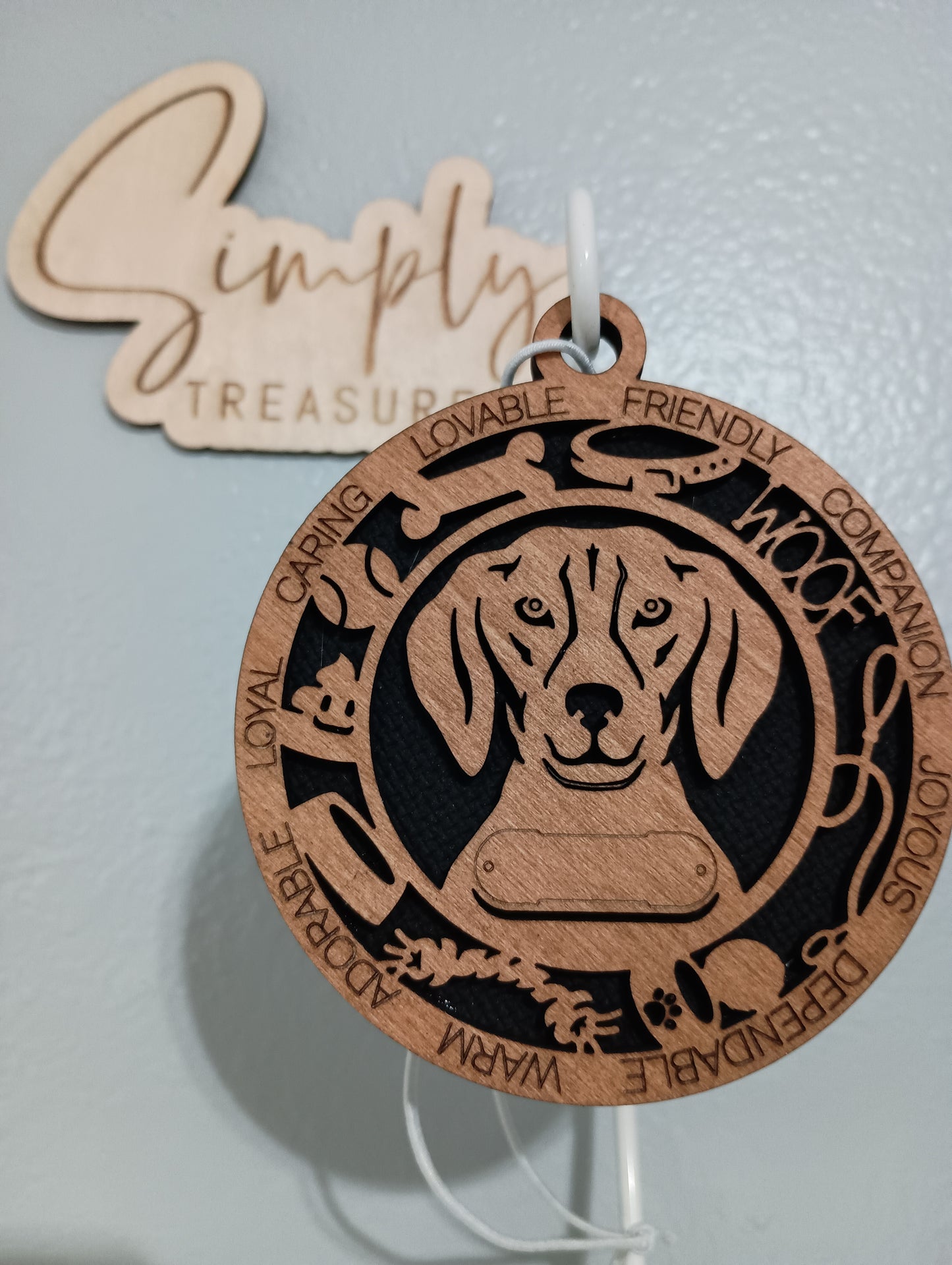 Foxhound Dog Car Charm Air Freshener