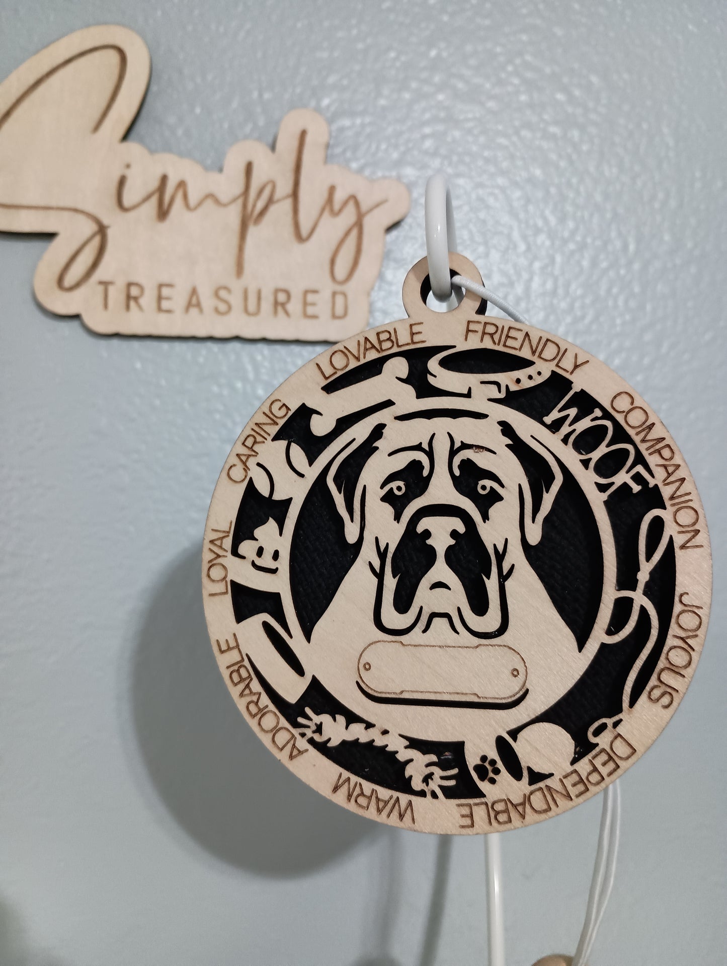 Mastiff Dog Car Charm Air Freshener