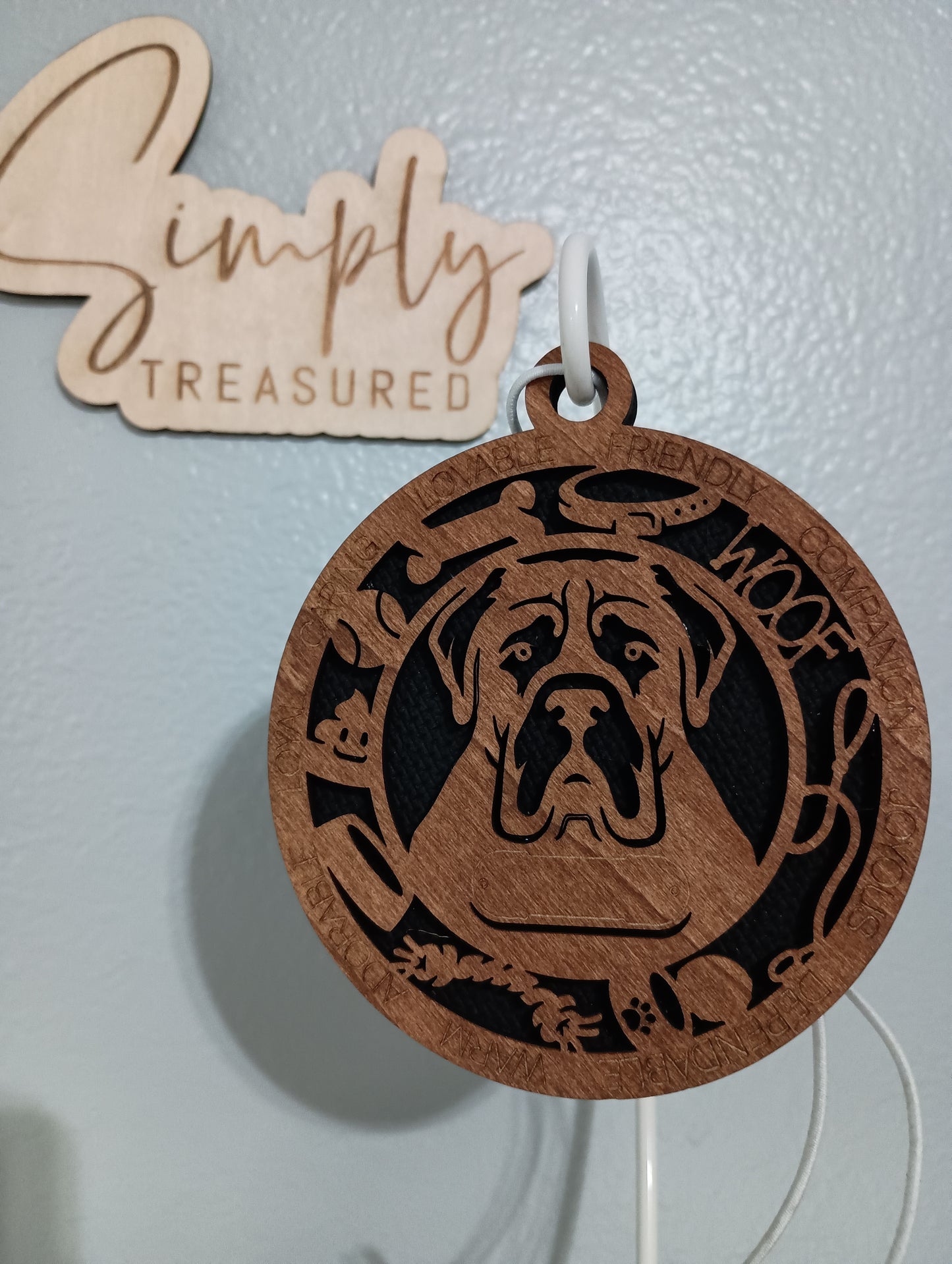 Mastiff Dog Car Charm Air Freshener