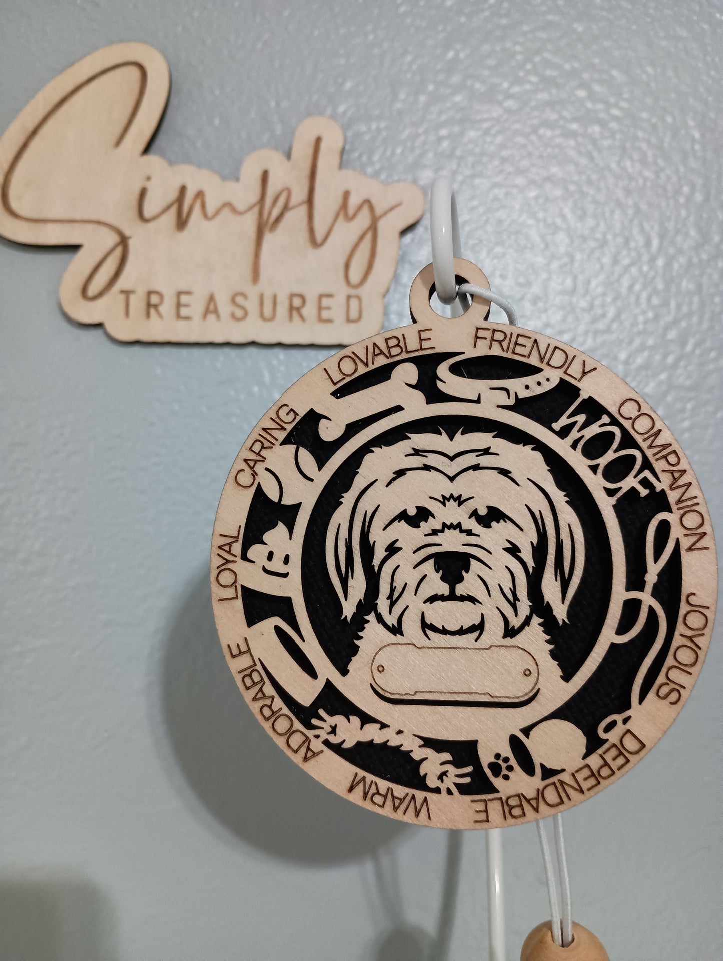 Maltese V1(shorthaired) Dog Car Charm Air Freshener