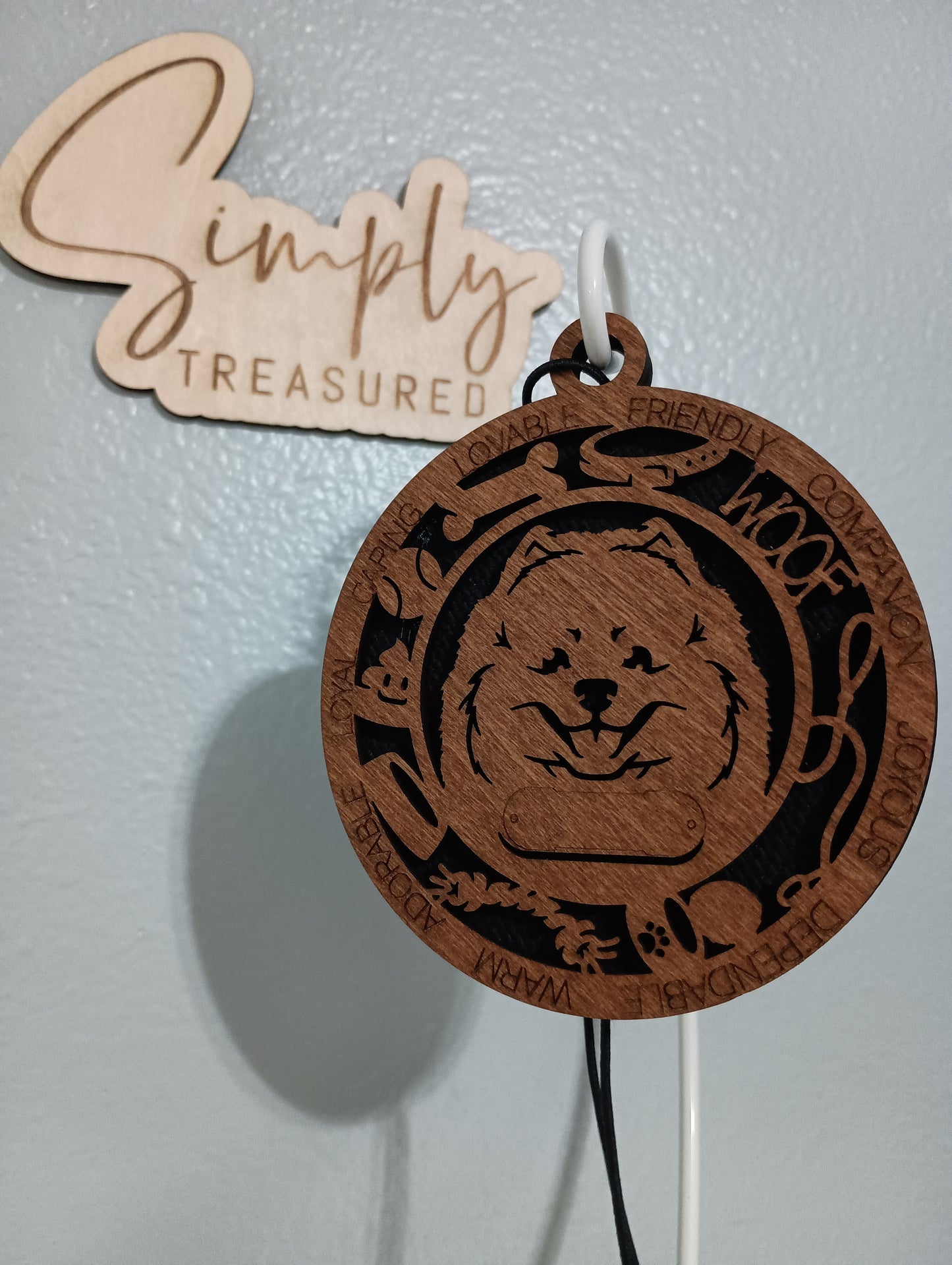 Pomeranian Dog Car Charm Air Freshener