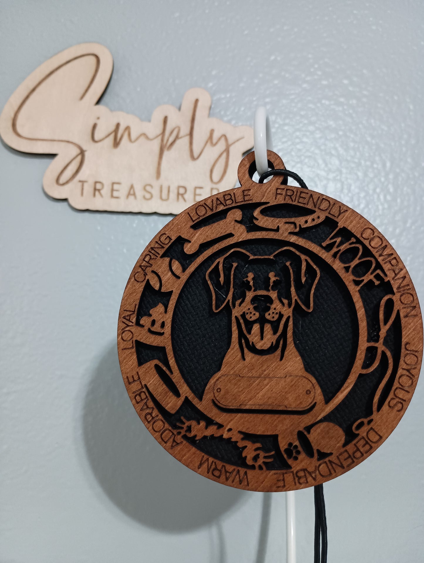 Doberman Dog Car Charm Air Freshener