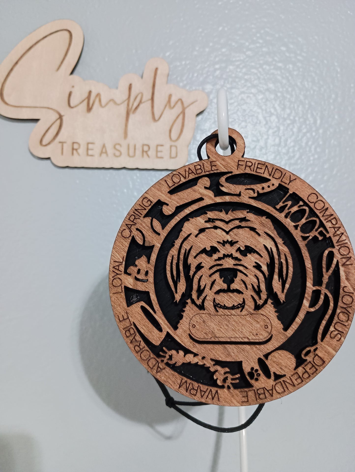 Maltese V1(shorthaired) Dog Car Charm Air Freshener