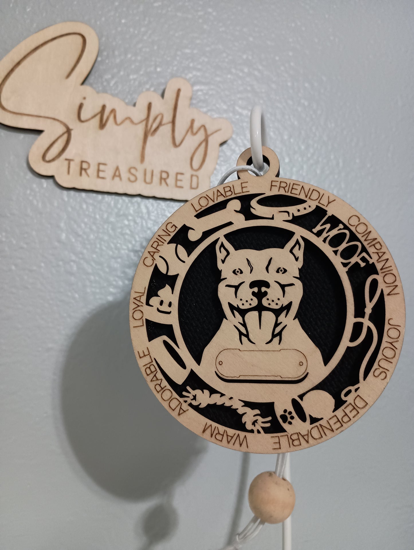 Pitbull(cropped) Dog Car Charm Air Freshener