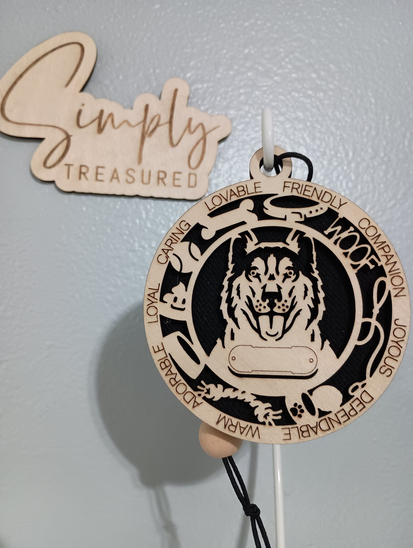Husky Dog Car Charm Air Freshener
