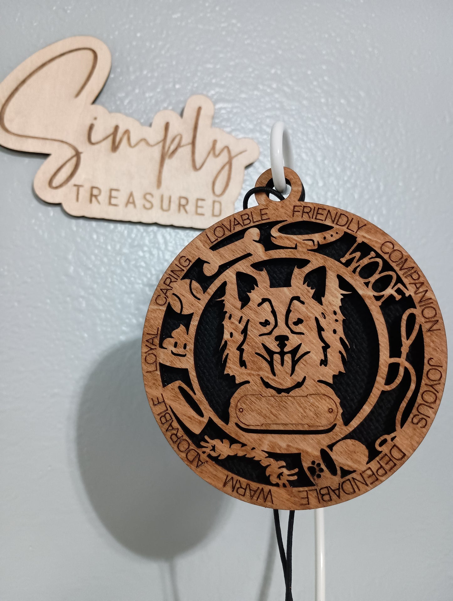 Papillon Dog Car Charm Air Freshener