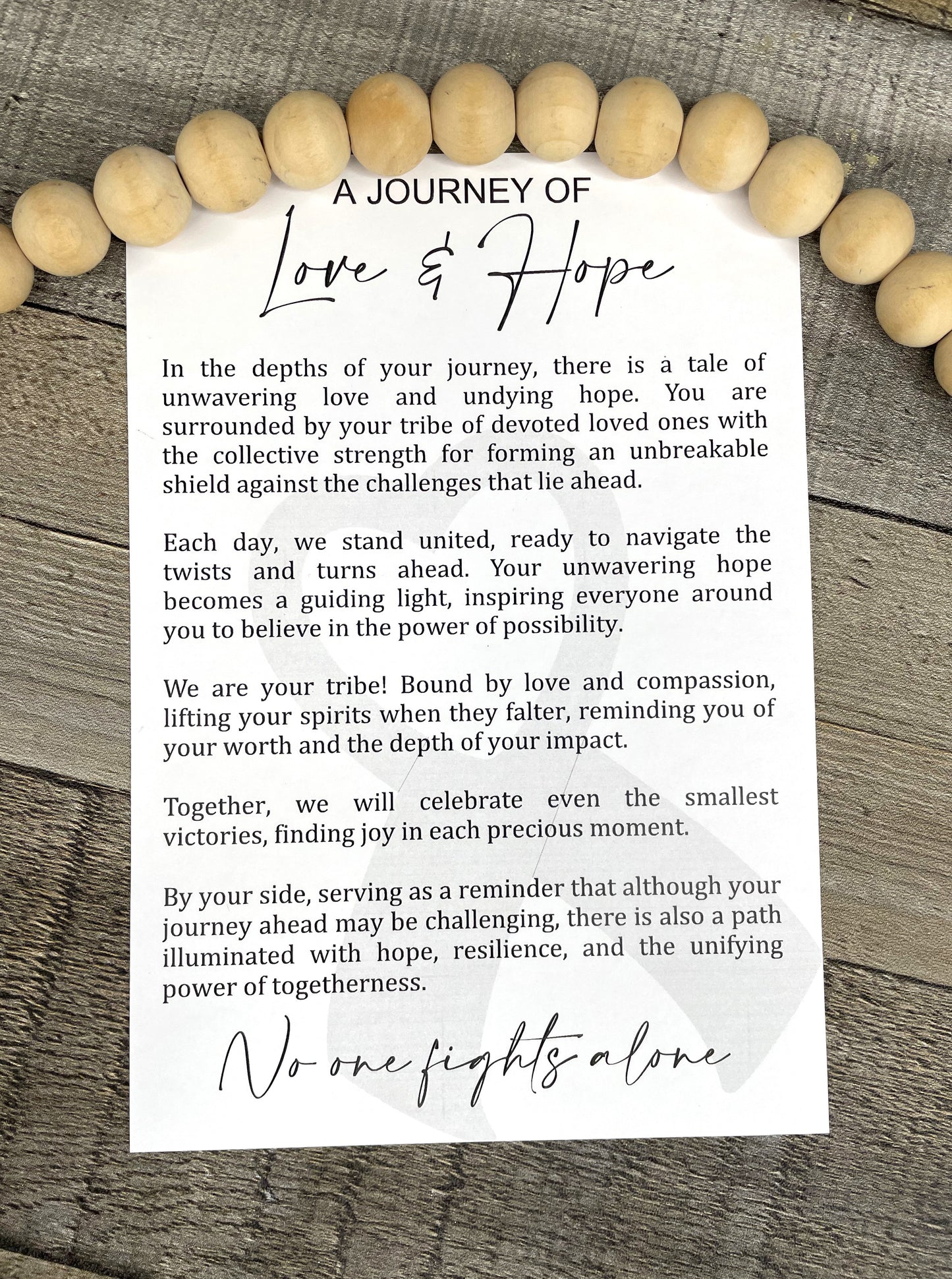 Cancer Ribbon Story Card Car Charm Air Freshener