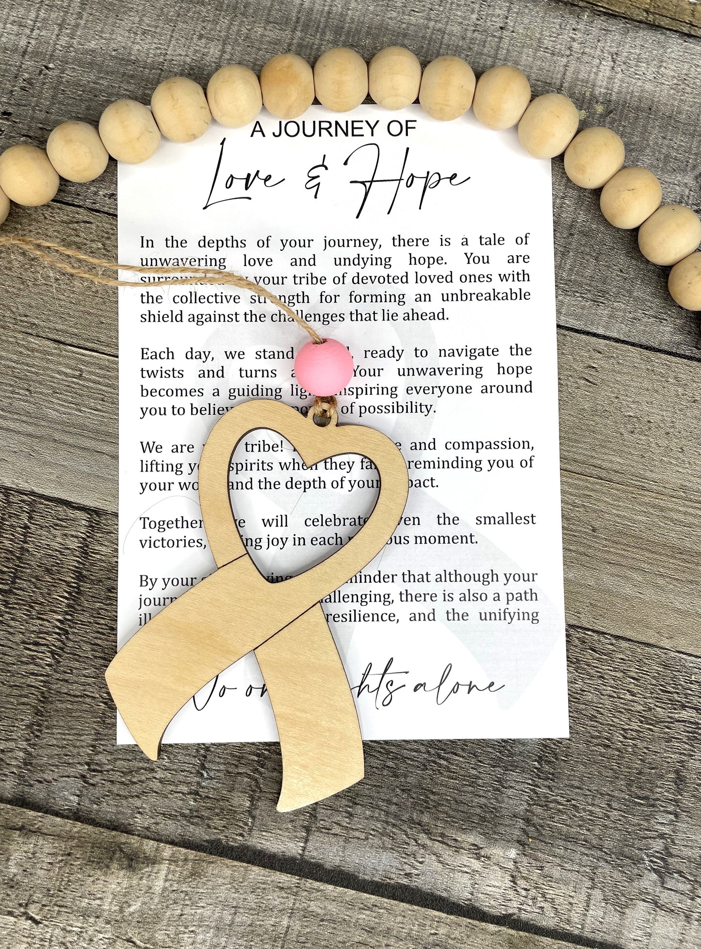 Cancer Ribbon Story Card Car Charm Air Freshener