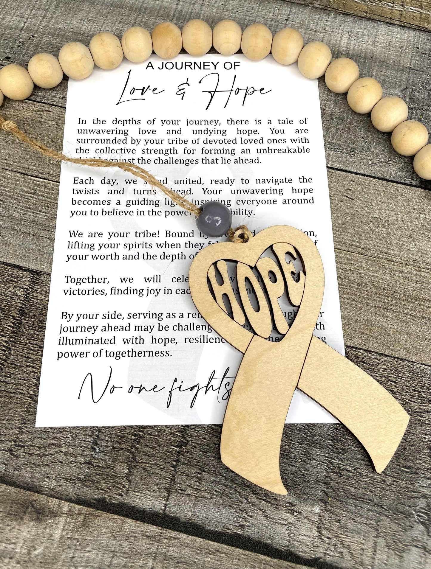 Cancer Ribbon Story Card Car Charm Air Freshener