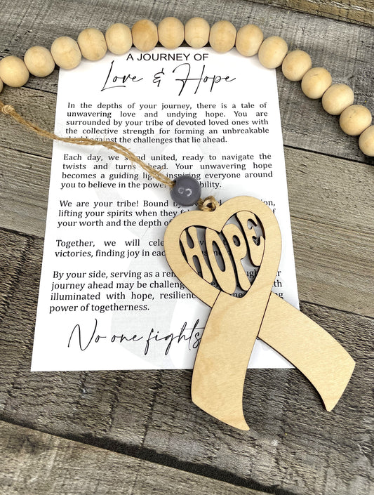 Cancer Ribbon Story Card Car Charm Air Freshener