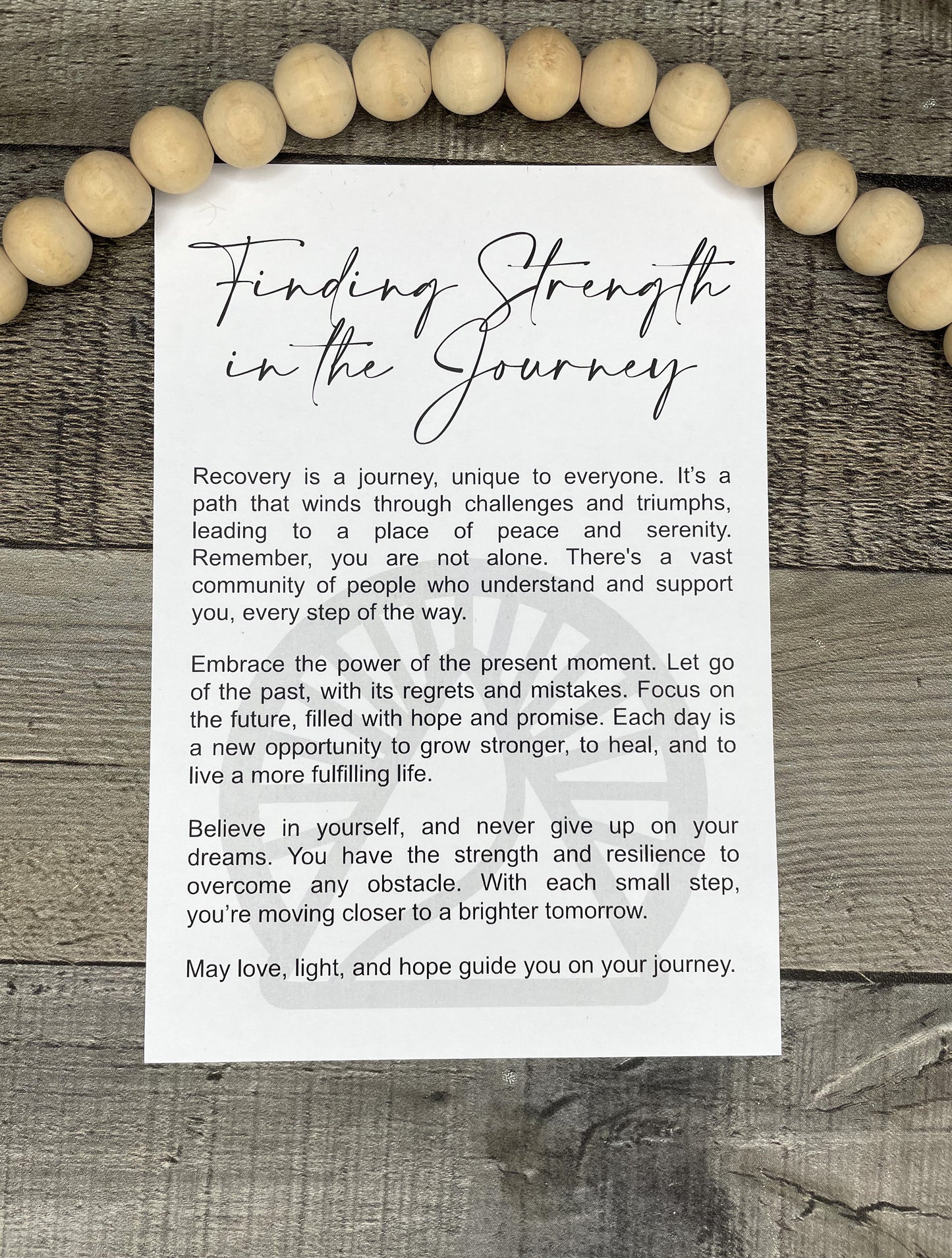Recovery Story Card Car Charm Air Freshener
