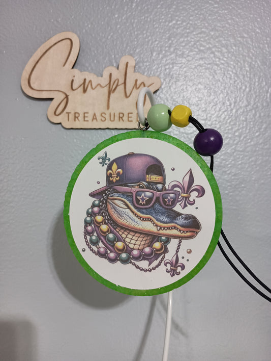 Mardi Gras Gator Freshie