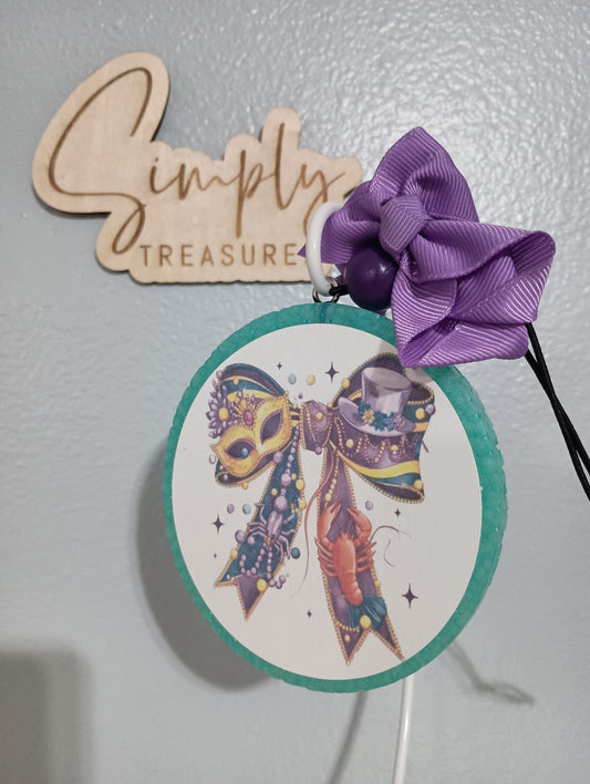 Mardi Gras Bow Freshie