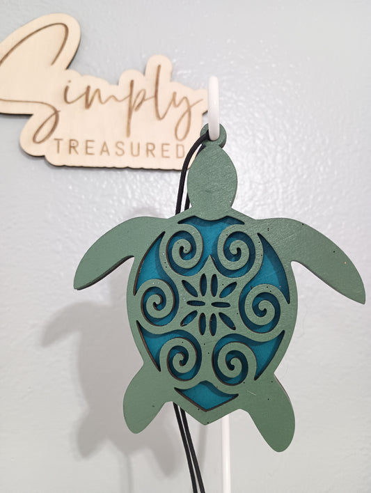 Turtle Story Card Car Charm Air Freshener