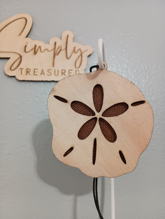 Sand Dollar Story Card Car Charm Air Freshener