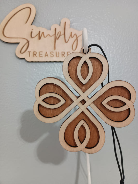 Irish Clover Story Card Car Charm Air Freshener