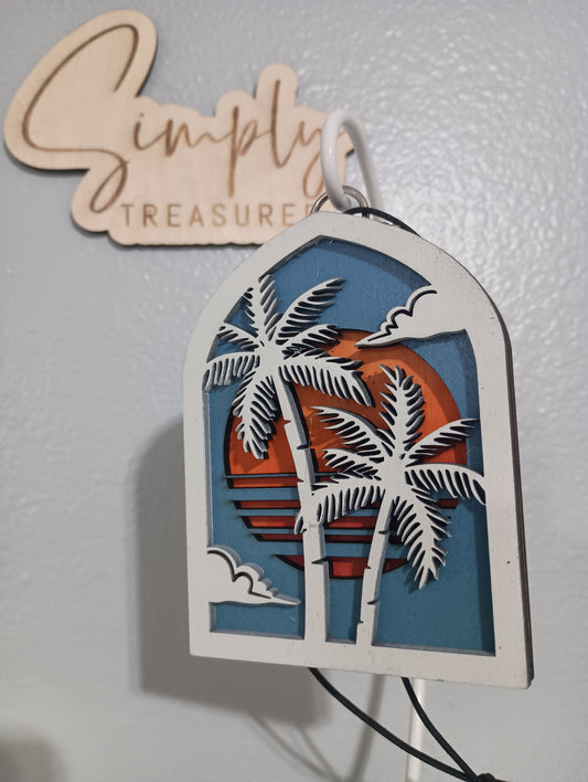 Palm Tree Car Charm Air Freshener