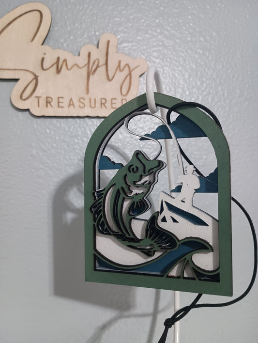 Dad Fishing Car Charm Air Freshener