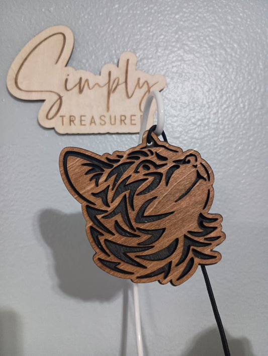 Wooden Cat Car Charm Air Freshener(pick style)