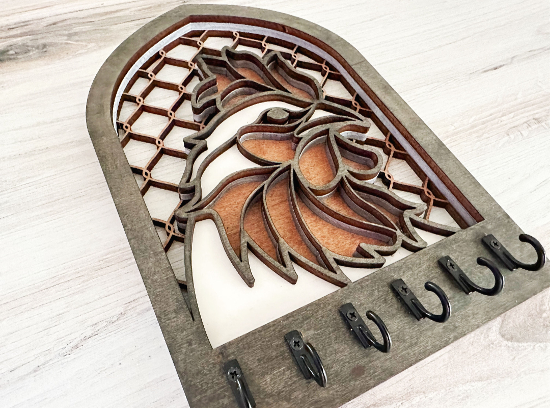 Handcrafted Wooden Rooster Key Holder