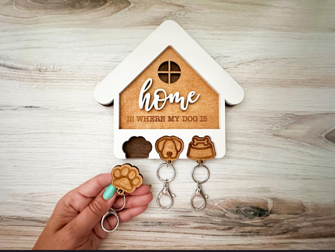 Handcrafted Wooden Pet Leash Holder