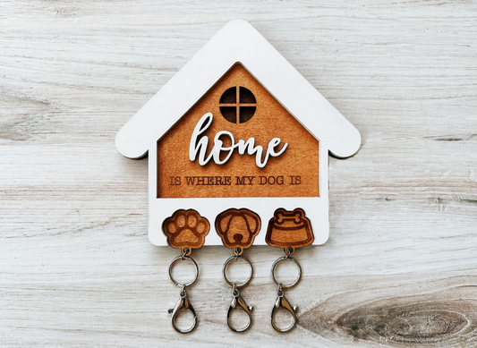 Handcrafted Wooden Pet Leash Holder