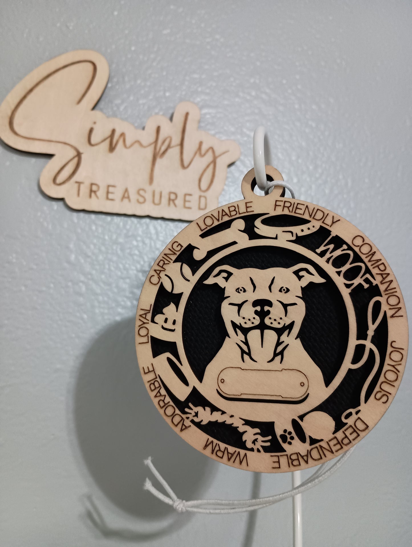Pitbull Dog Car Charm Air Freshener