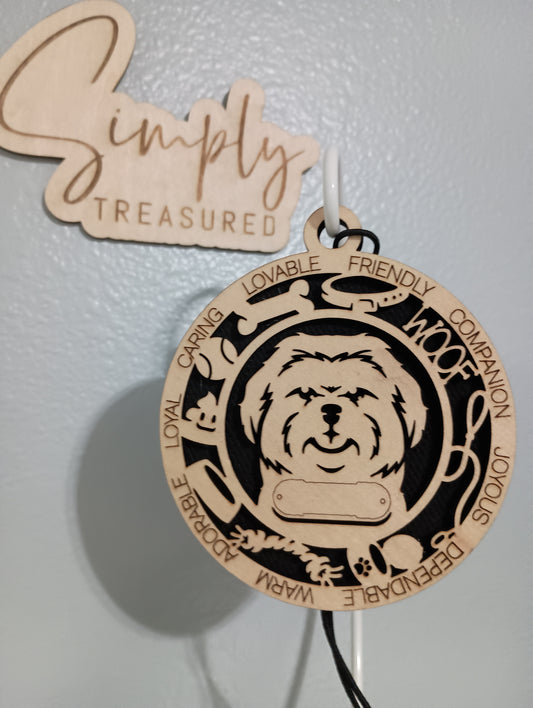 Shih Tzu Dog Car Charm Air Freshener
