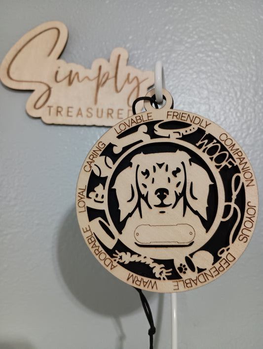 Dachshund(long haired) Dog Car Charm Air Freshener