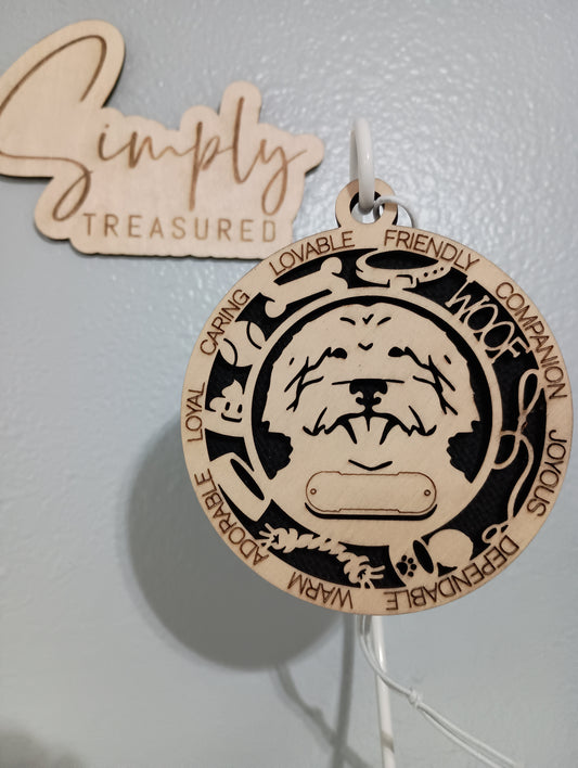 Labradoodle 3 Dog Car Charm Air Freshener