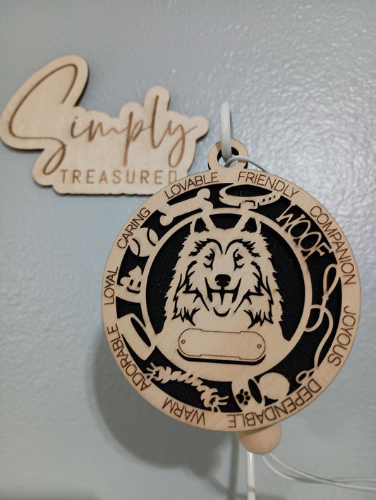 Collie Dog Car Charm Air Freshener