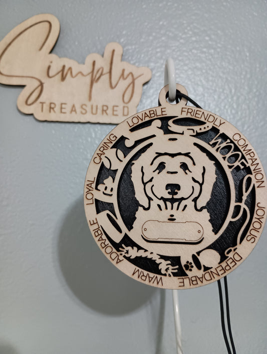 Labradoodle 1 Dog Car Charm Air Freshener