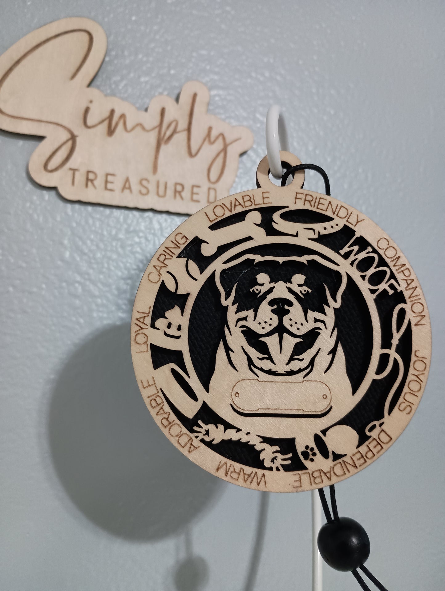 Rottweiler Dog Car Charm Air Freshener