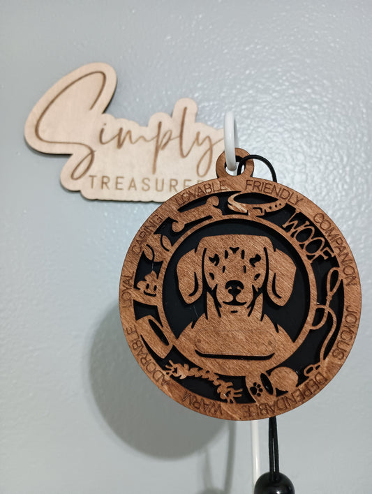 Dachshund(short haired) Dog Car Charm Air Freshener