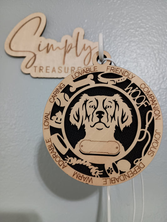 Brittany Spaniel Dog Car Charm Air Freshener