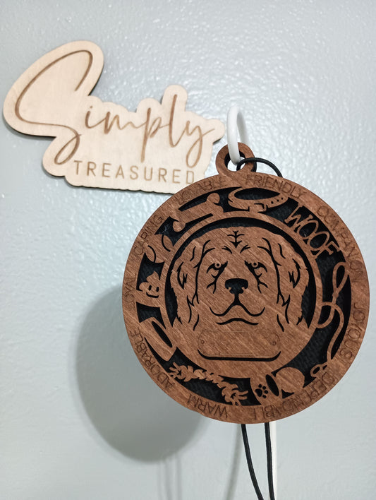Newfoundland Dog Car Charm Air Freshener