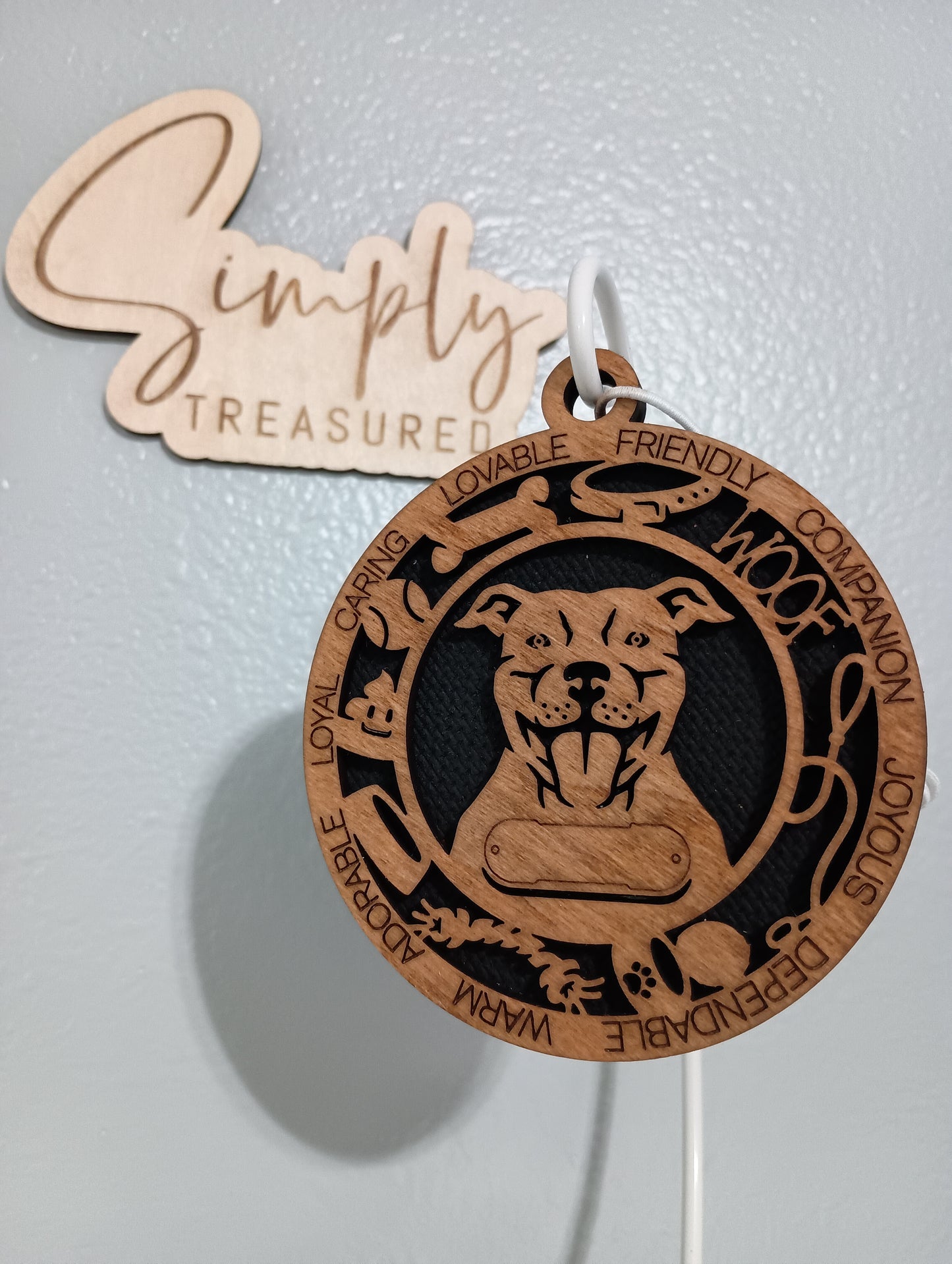 Pitbull Dog Car Charm Air Freshener