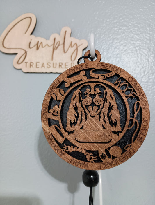Cavalier King Charles Dog Car Charm Air Freshener
