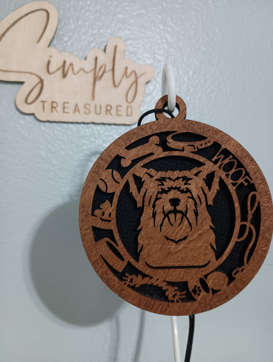 Yorkshire Terrier Car Charm Air Freshener