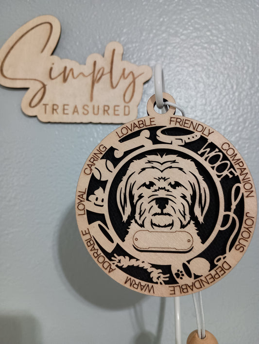 Maltese V1(shorthaired) Dog Car Charm Air Freshener