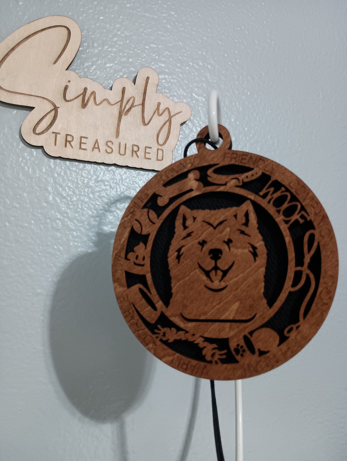 Samoyed Dog Car Charm Air Freshener