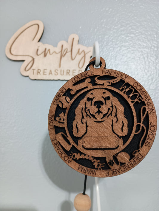 Cocker Spaniel Dog Car Charm Air Freshener