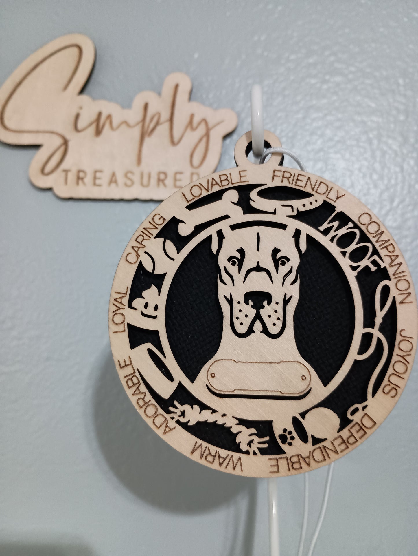 Great Dane(cropped) Car Charm Air Freshener