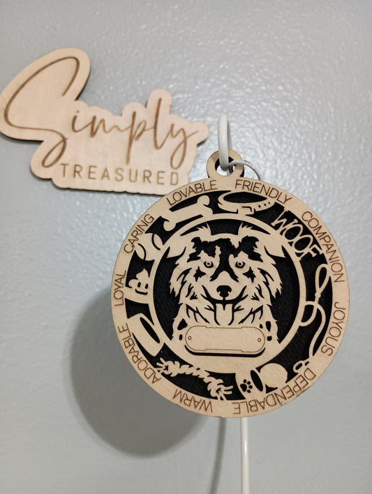 Miniature American Shepherd Car Charm Air Freshener